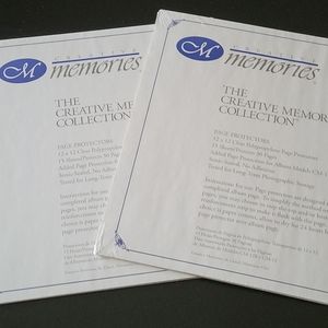 Lot of 2 creative memories page protectors